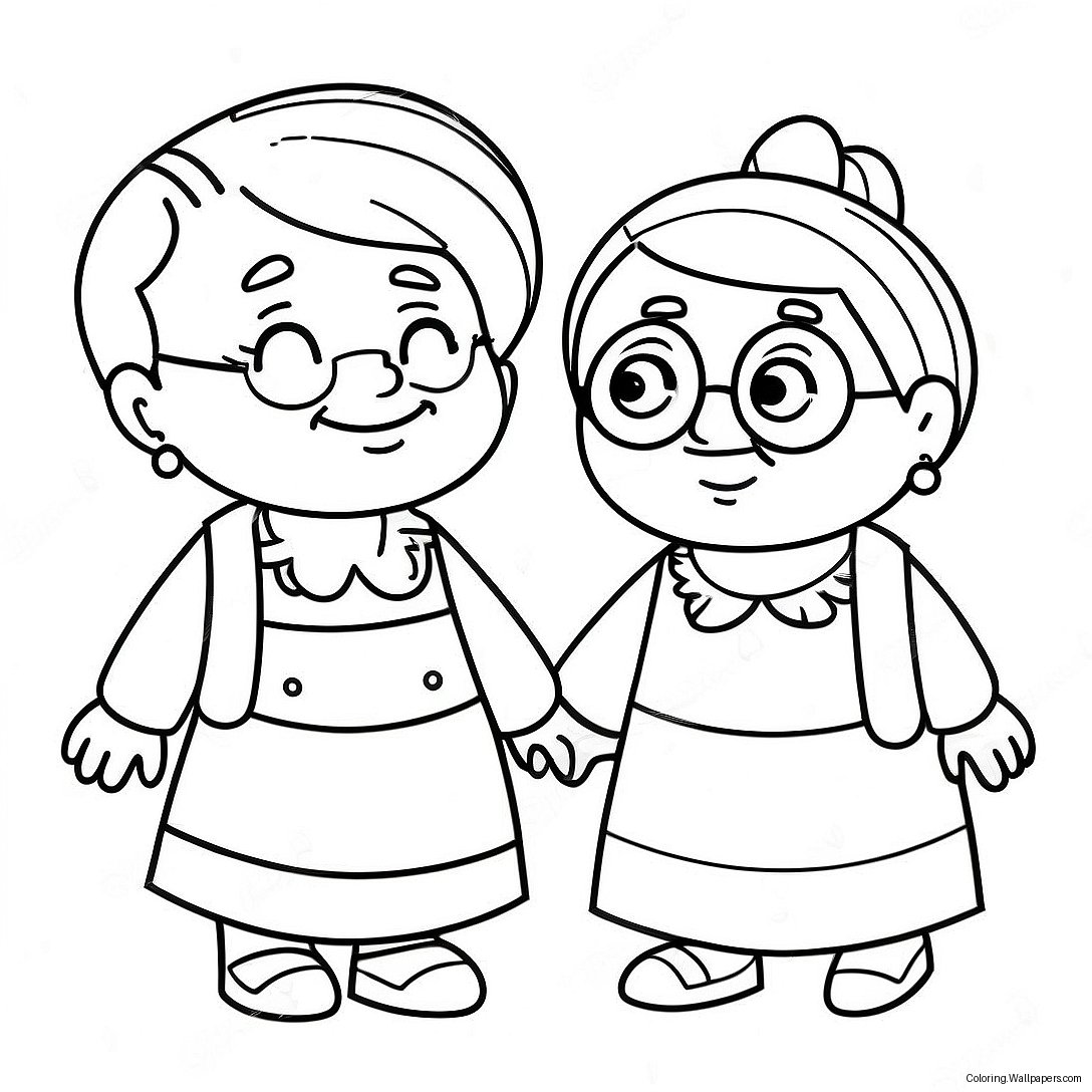 Bluey Grannies Coloring Page 2120