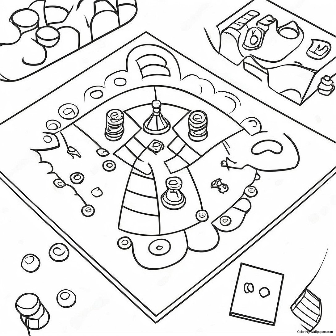 Board Game Coloring Page 30012