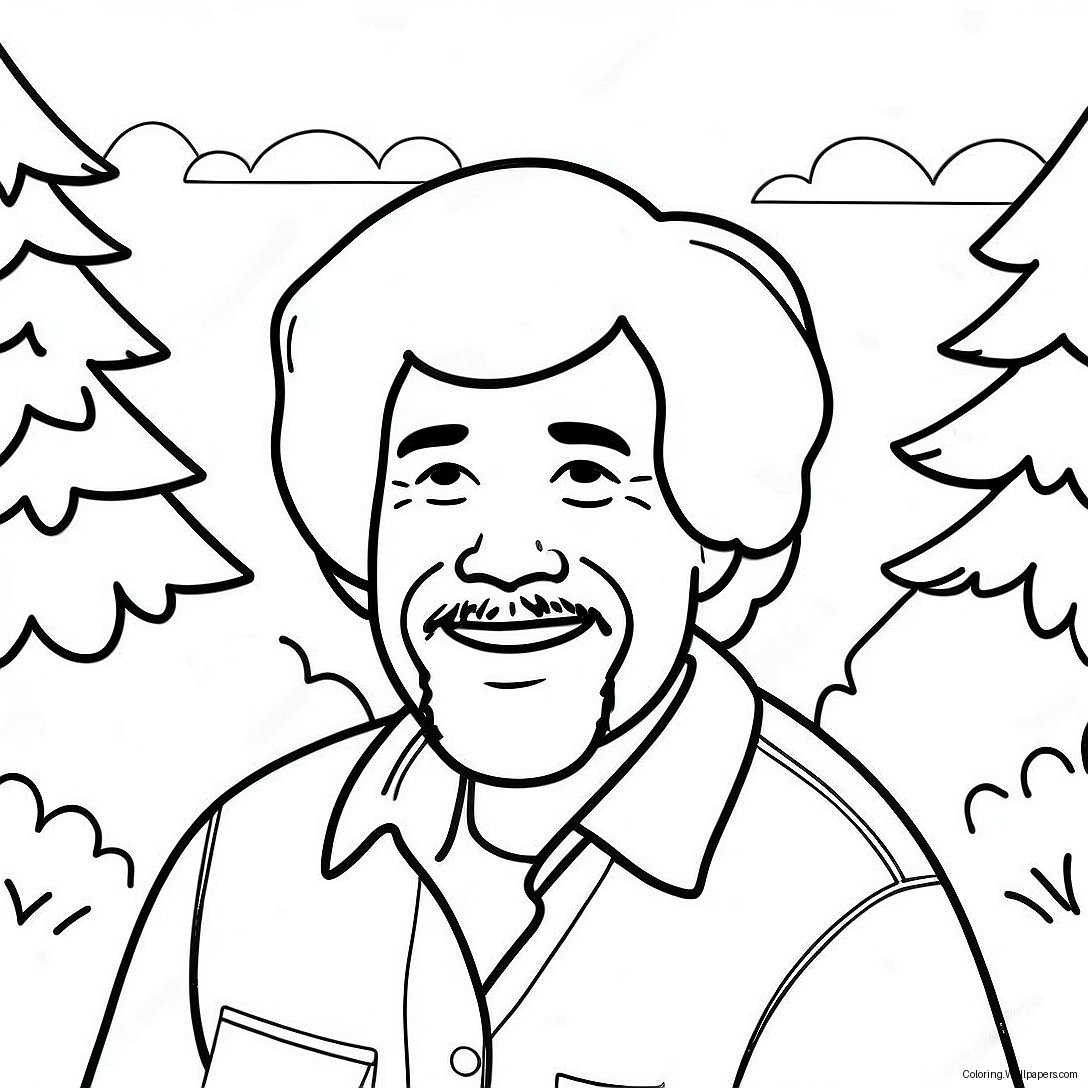 Bob Ross Boyama Sayfası 44689