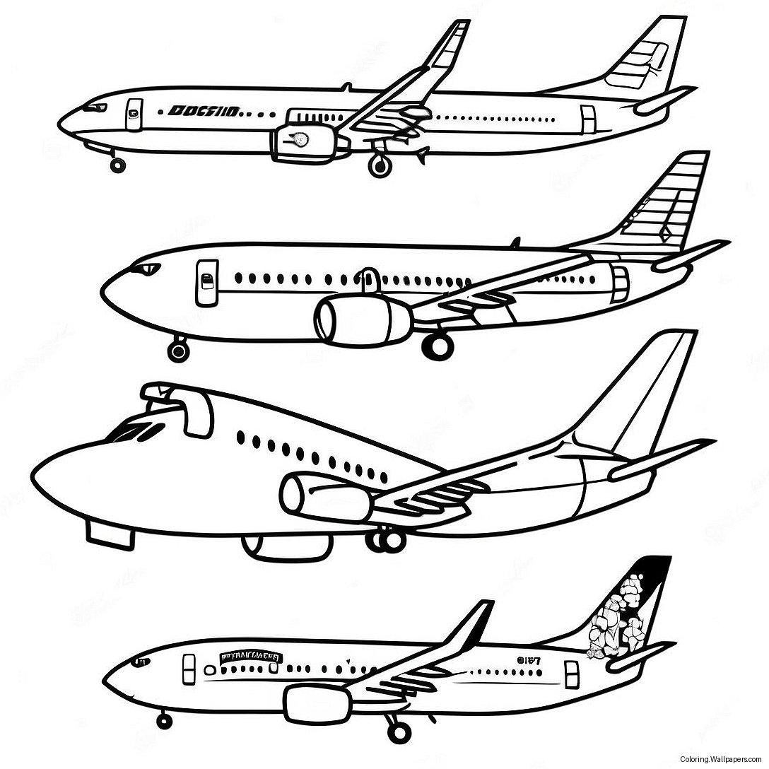 Boeing 737 Coloring Page 14067