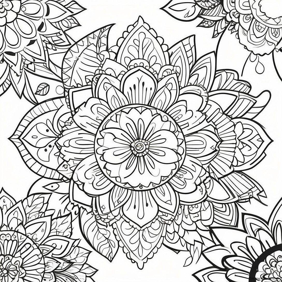 Boho Mandala - Värityssivu 1175