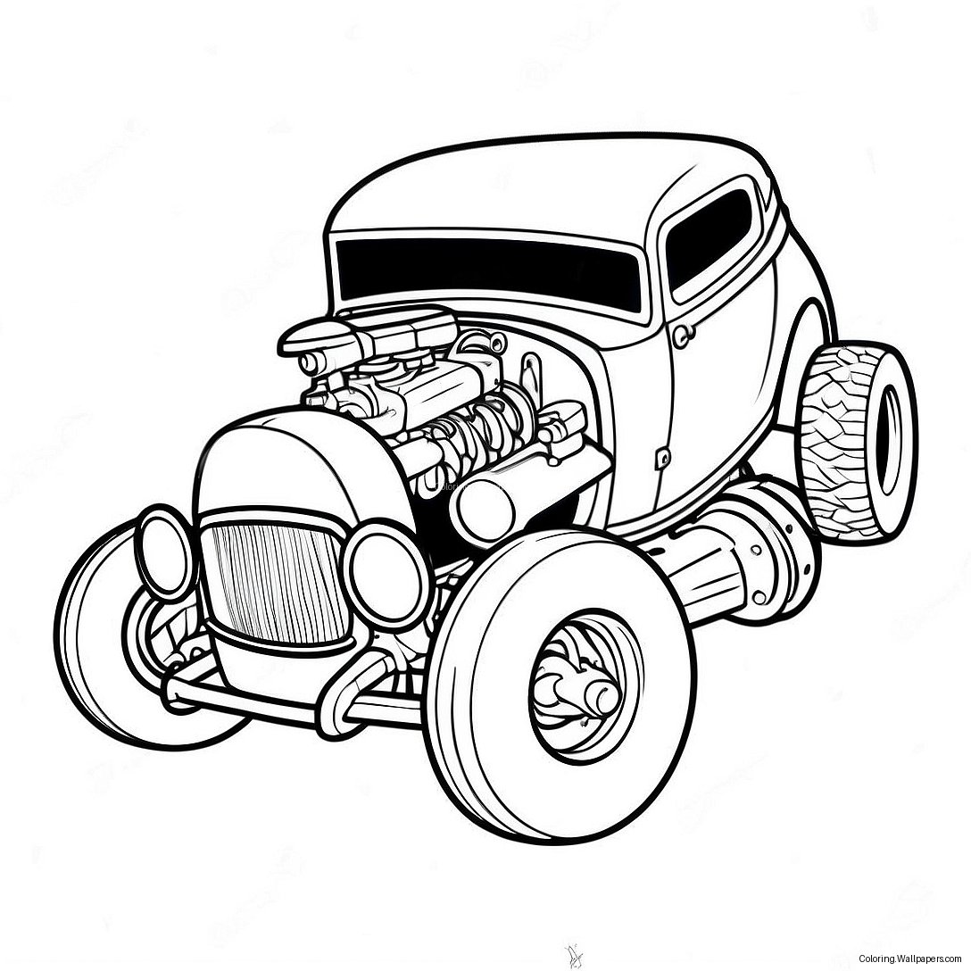 Bone Shaker Hot Wheels Coloring Page 19400