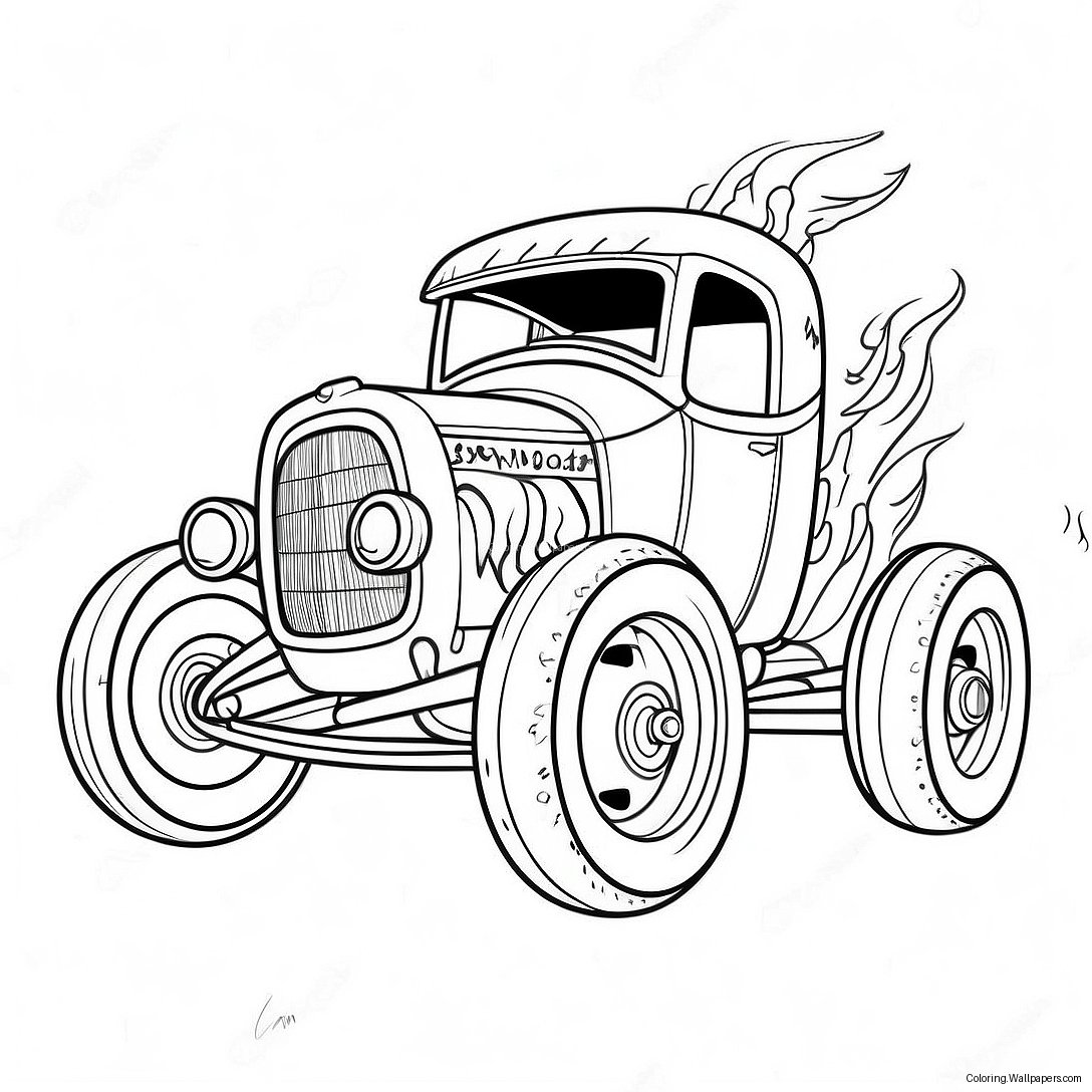 Раскраска Bone Shaker, Мчащегося Сквозь Пламя 19365