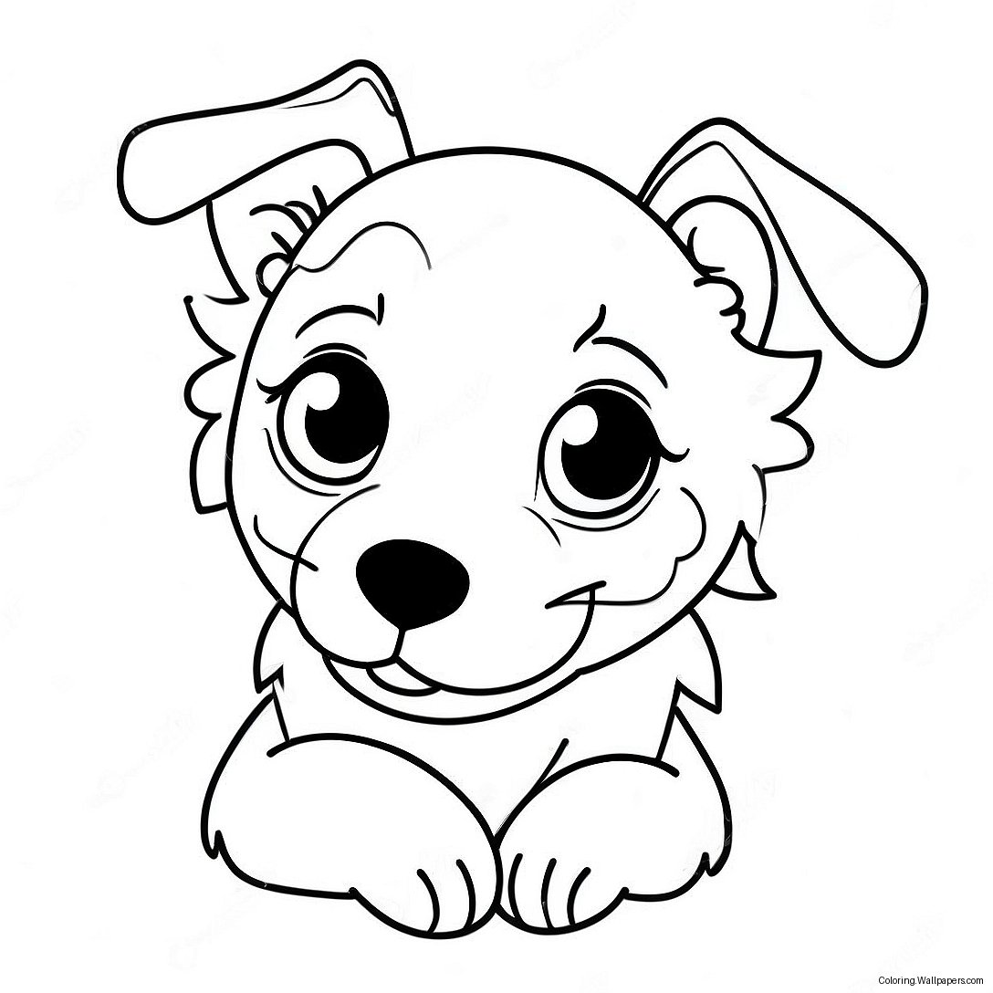 Border Collie Puppy Coloring Page 34260