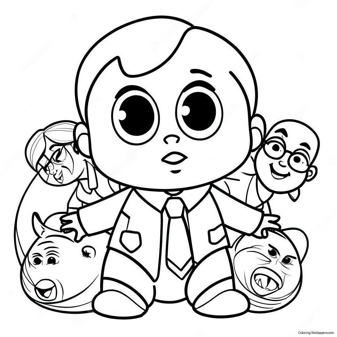 Pagina De Colorat Boss Baby 4081