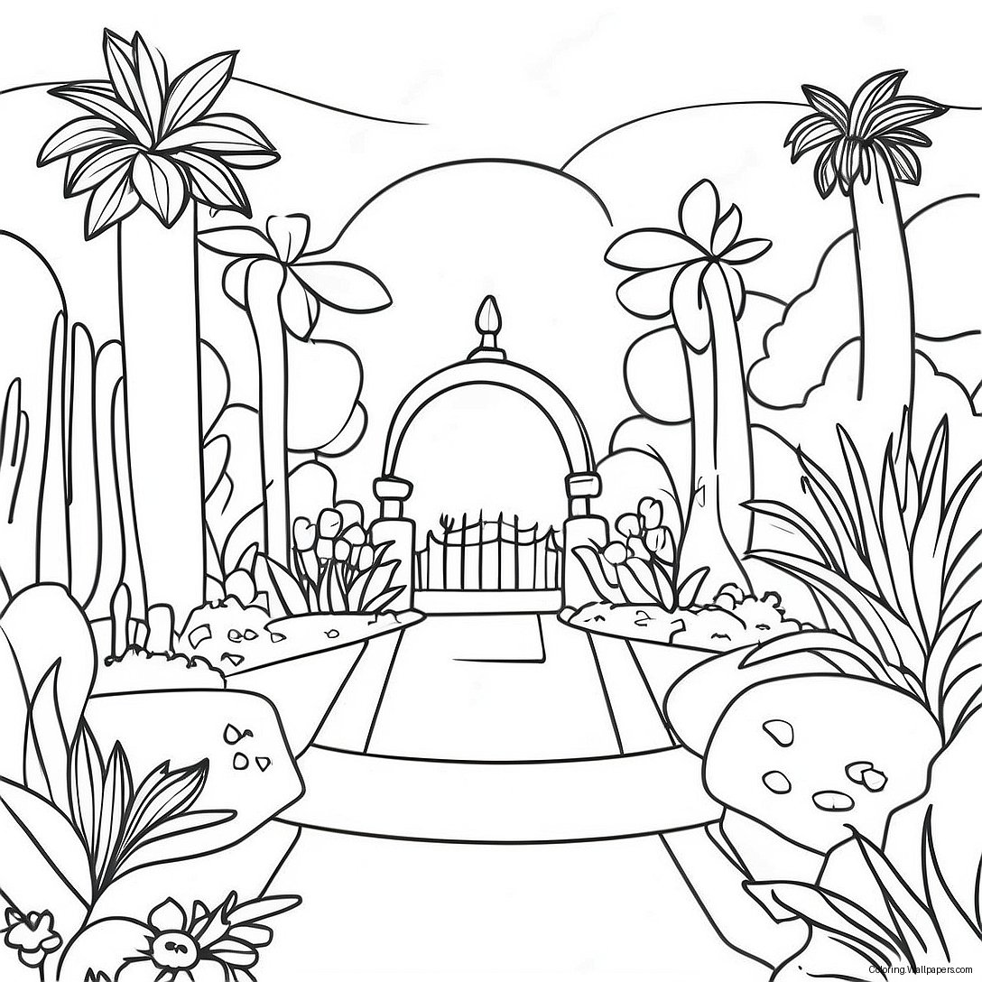 Botanical Garden Coloring Page 48770