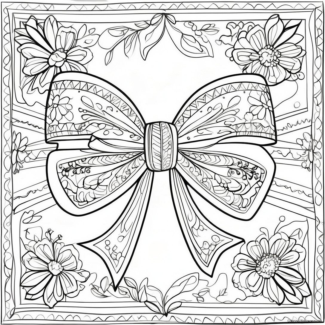 Bow Coloring Page 6043