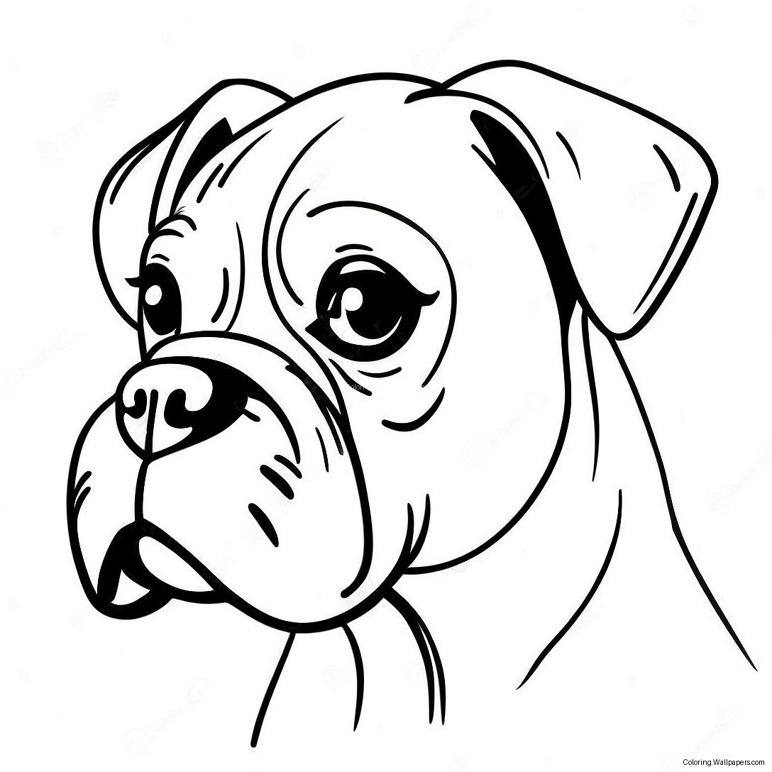 Boxer Dog Coloring Page 7798