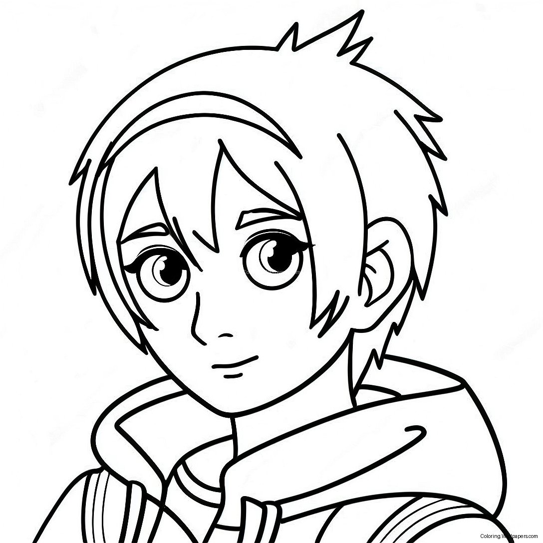 Boy Emo Anime Character Coloring Page 57711