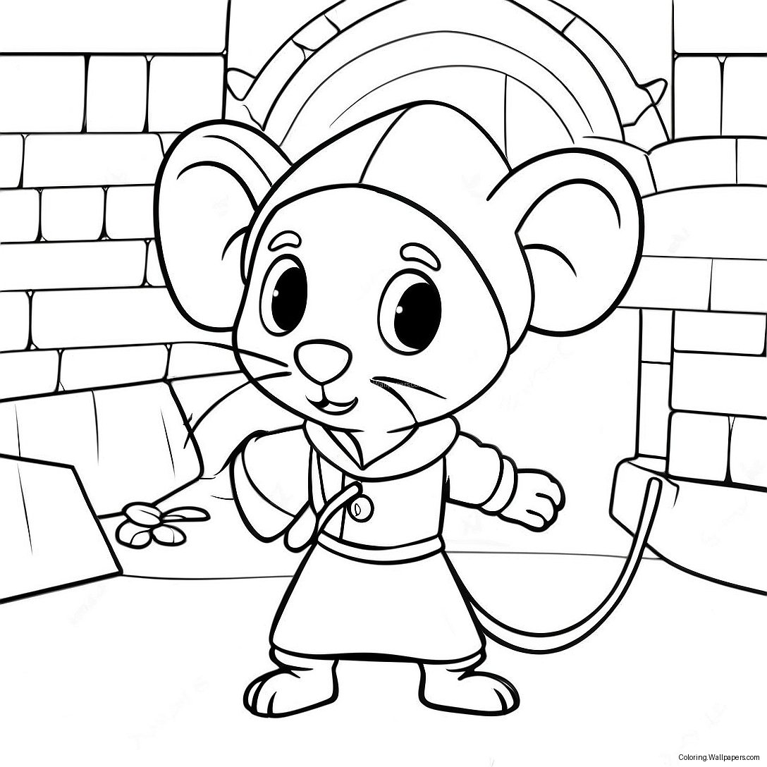 Brave Despereaux In The Castle Coloring Page 41239