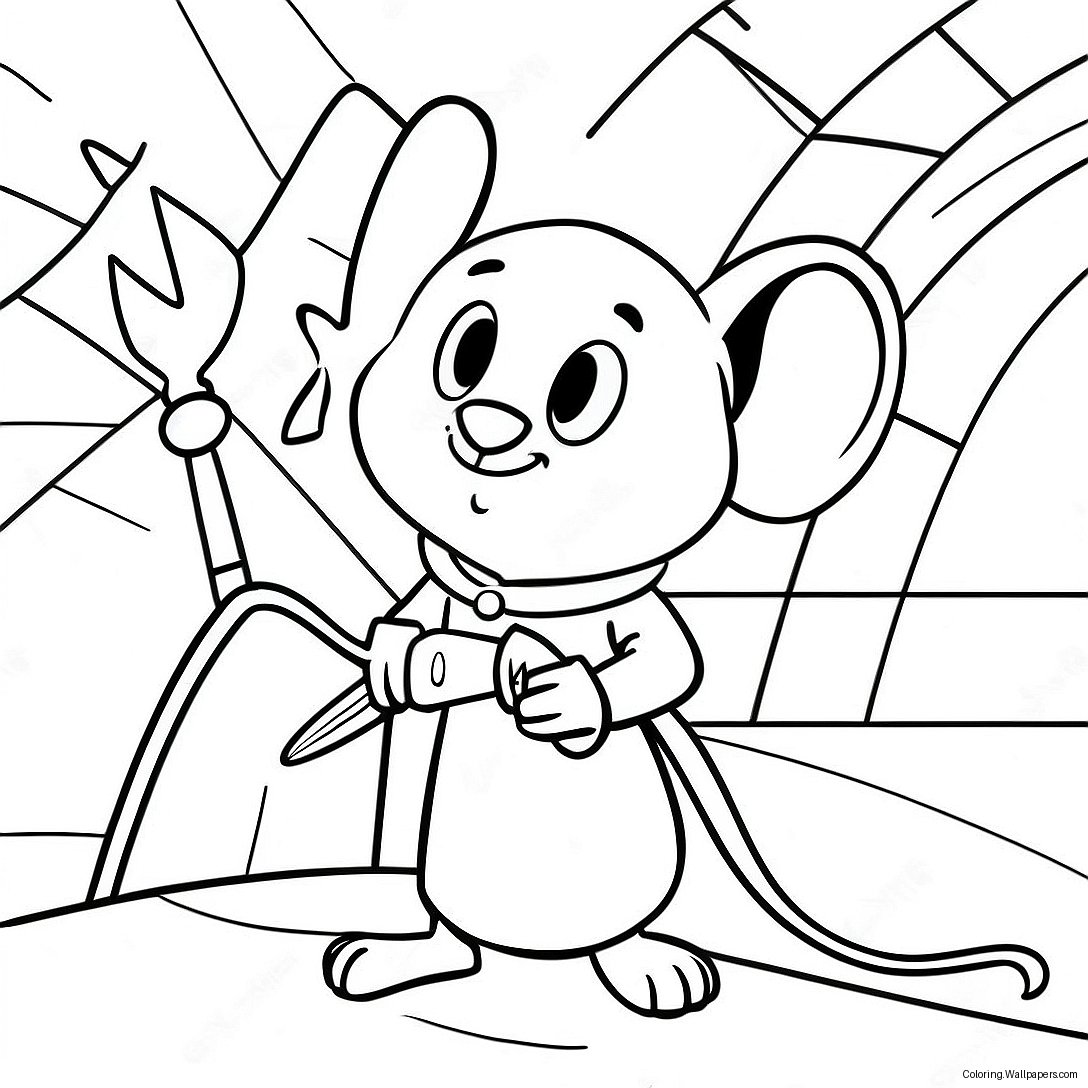 Brave Despereaux In The Castle Coloring Page 41240