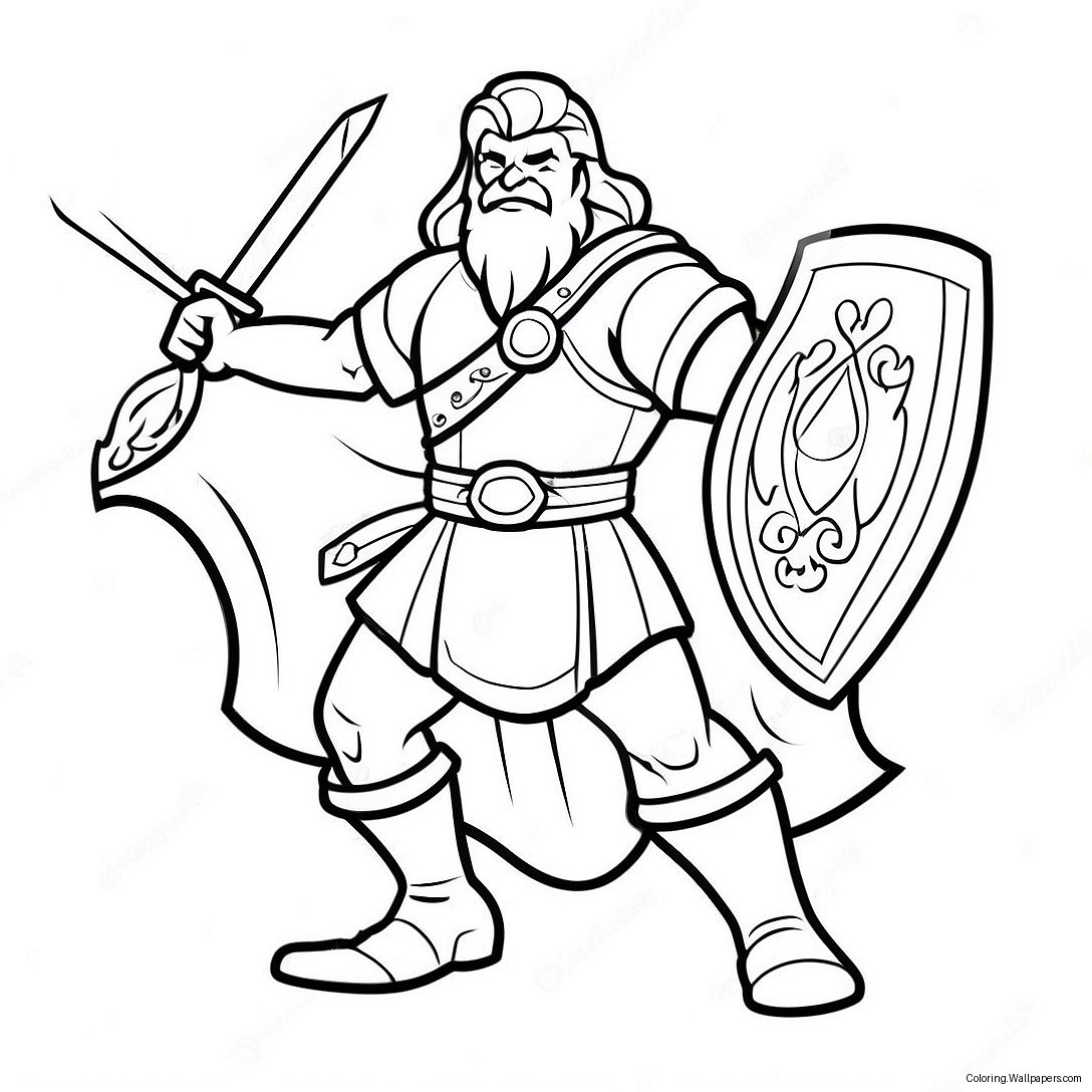 Brave Gideon With Sword Coloring Page 29606