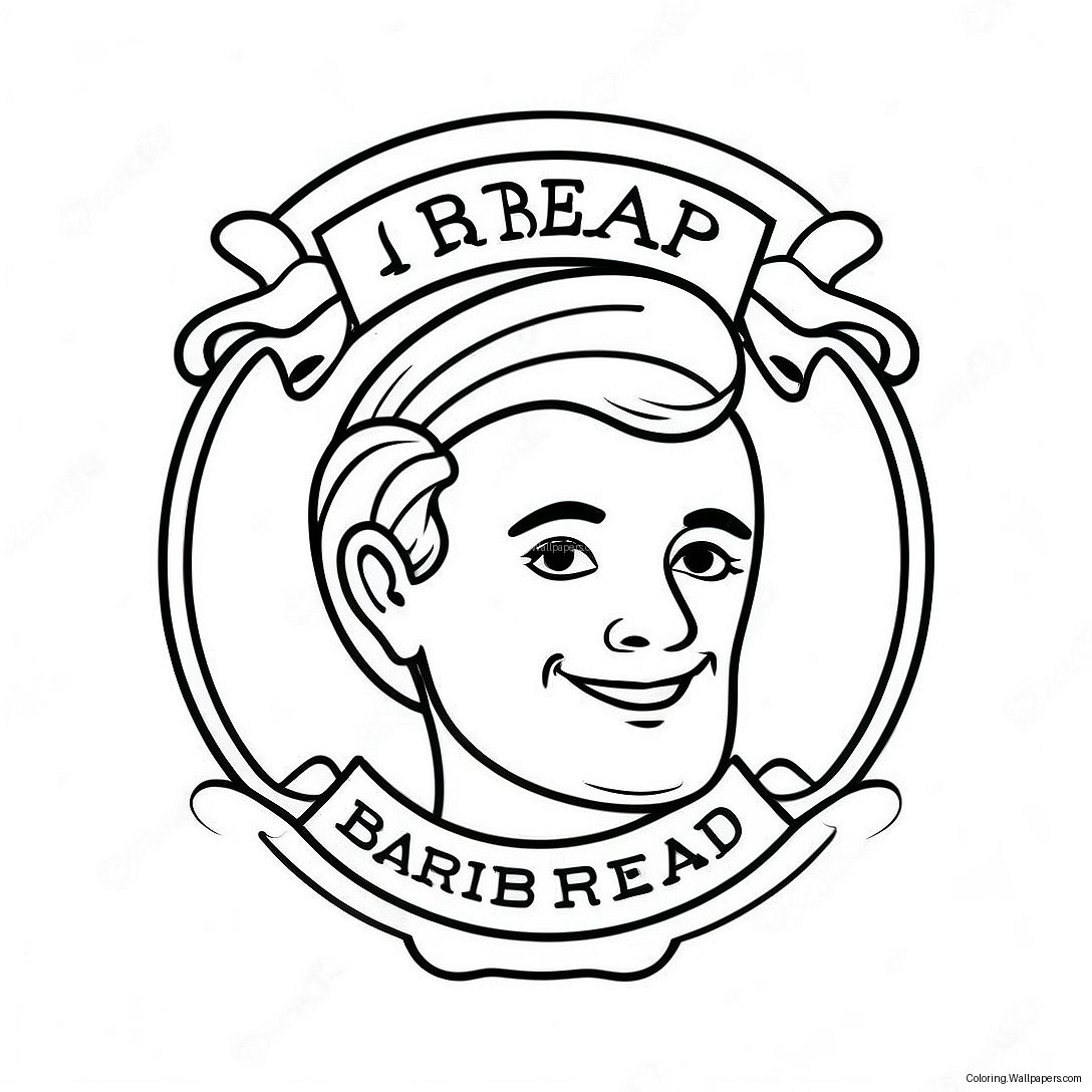 Page À Colorier Du Logo Bread Barbershop 30783