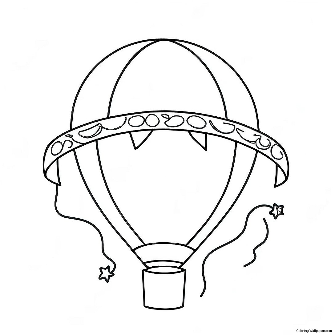 Bright Congratulations Balloon Coloring Page 16433