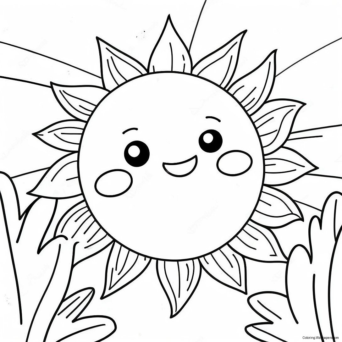 Bright Sun Shining Coloring Page 10414