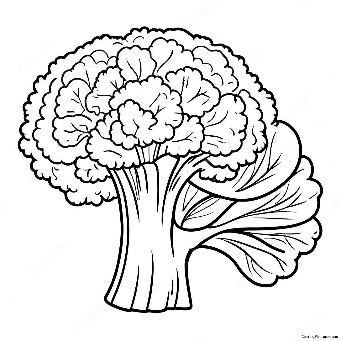 Broccoli Färgläggningssida 18257