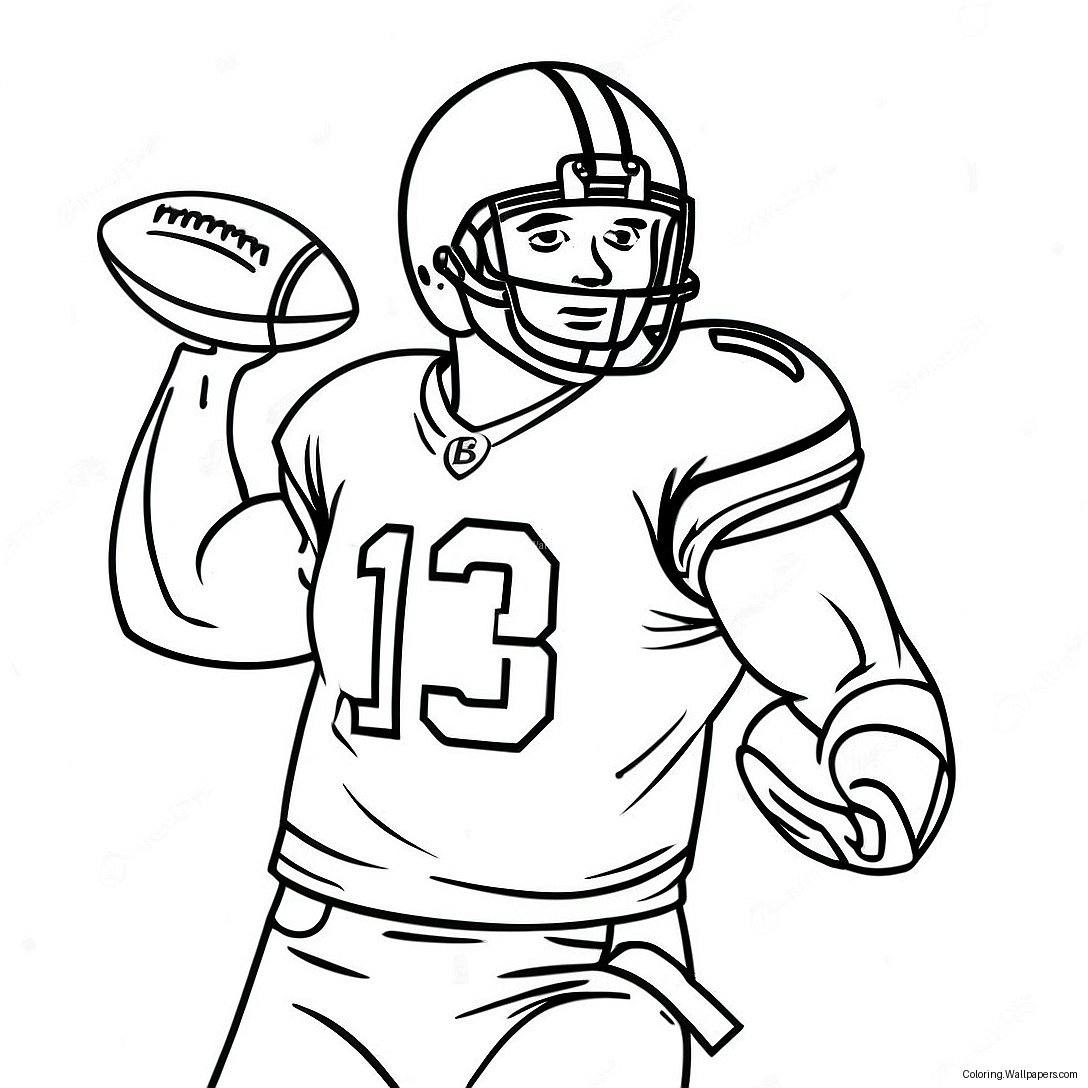 Brock Purdy Throwing A Football Coloring Page 27069