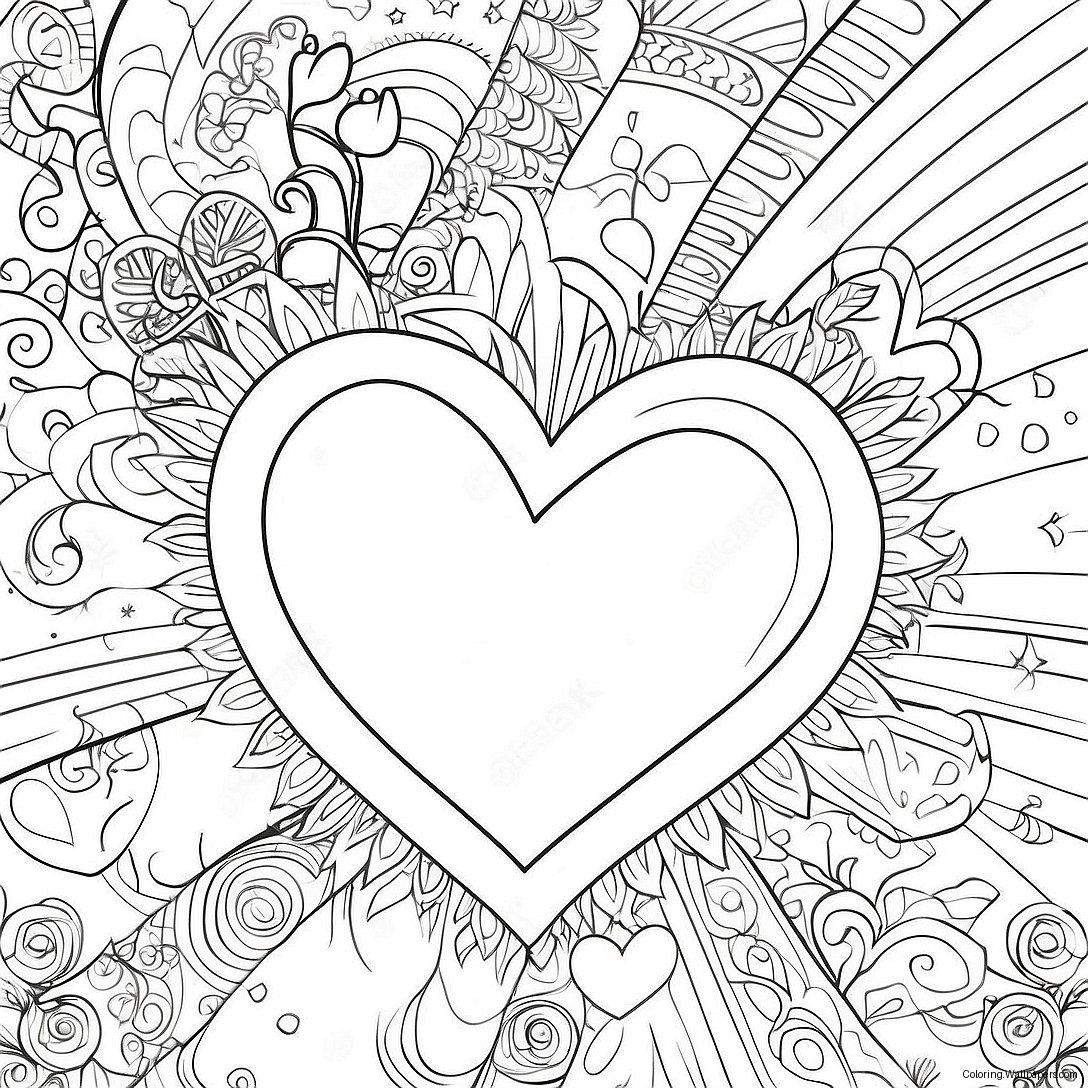 Broken Heart Coloring Page 8074