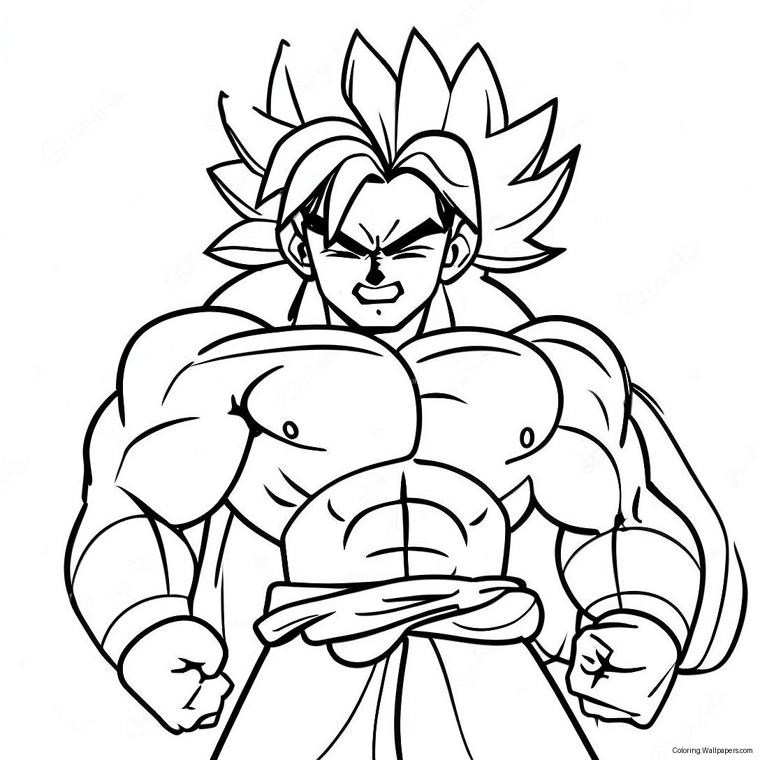 Broly In Battle Pose Coloring Page 5295