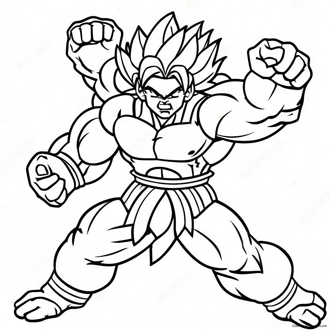 Broly W Pozycji Bitewnej Kolorowanka 5296