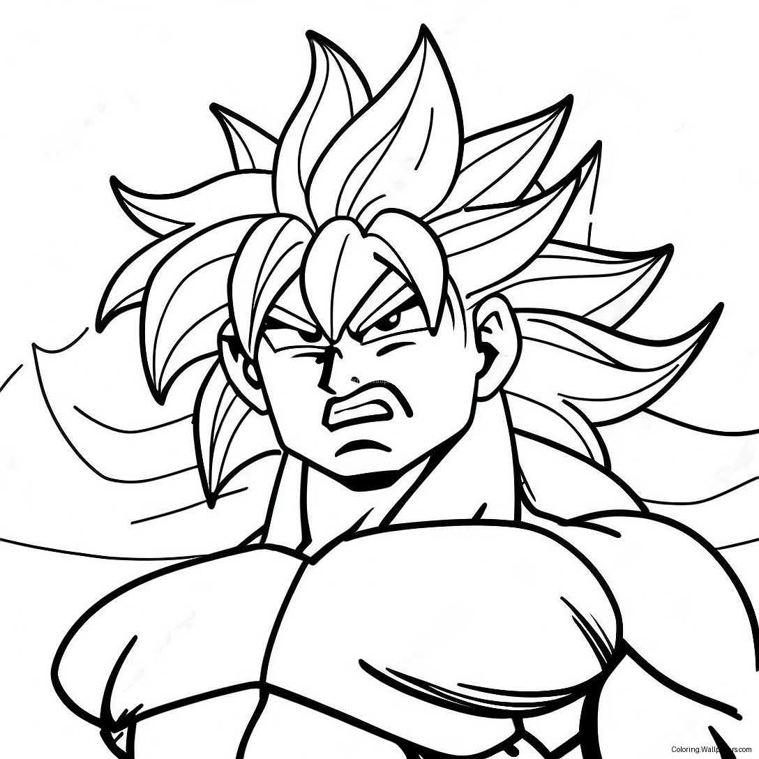 Broly Super Saiyan Coloring Page 5292