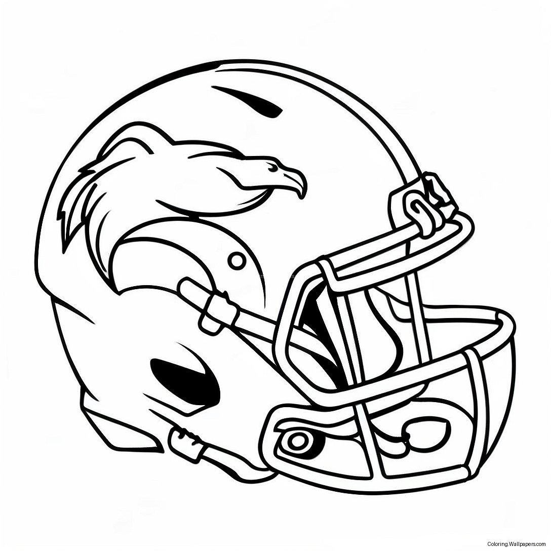 Broncos Logo Farvelægningsside 18450