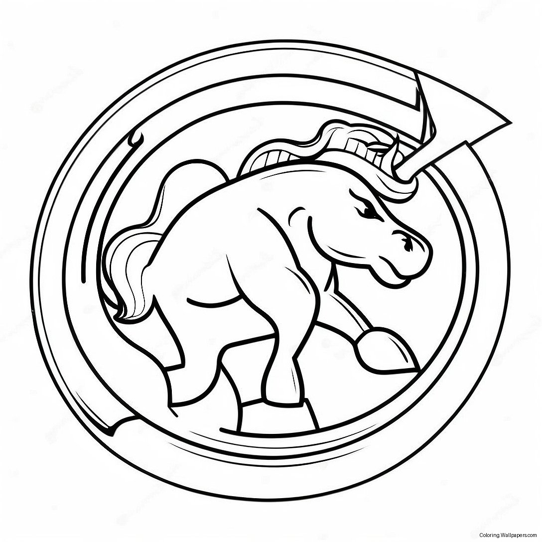 Broncos-Logo Värityssivu 18451