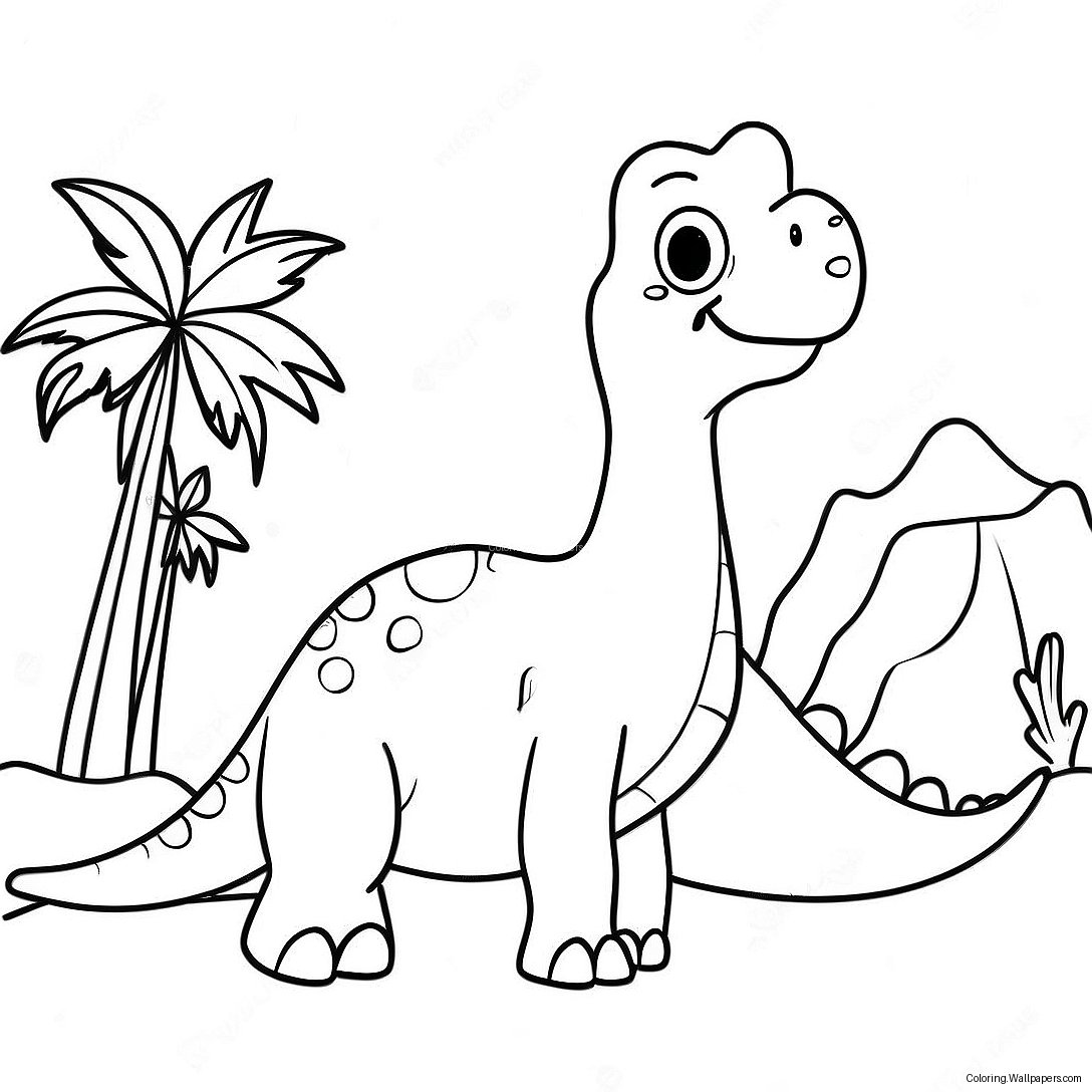 Brontosaurus Coloring Page 18573