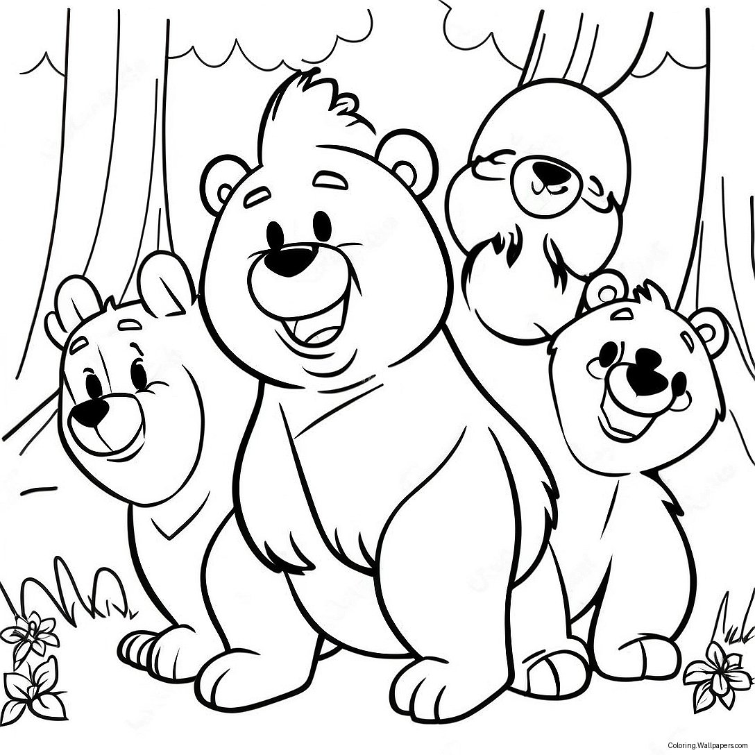 Brother Bear With Friends Coloring Page 18964