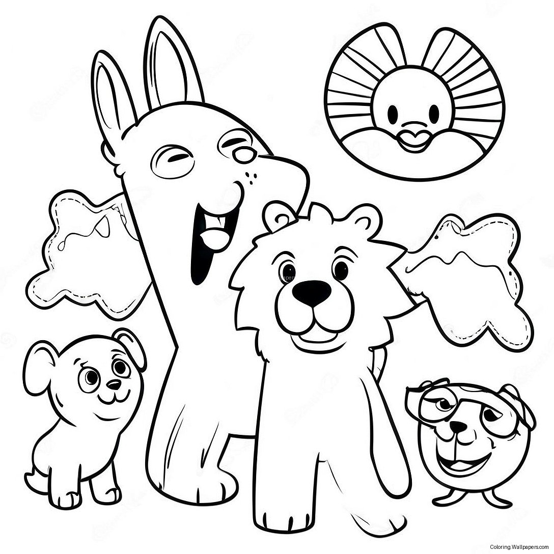 Brown And Friends Coloring Page 46342