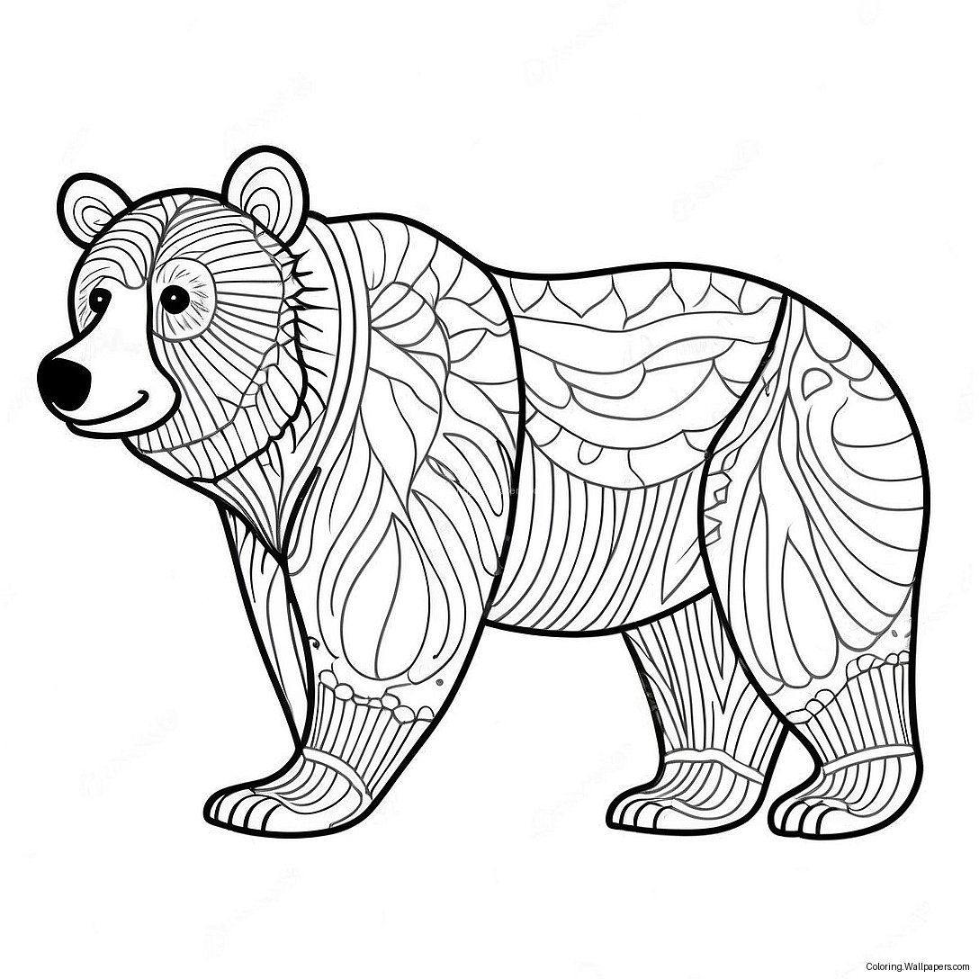 Brown Bear Coloring Page 3107