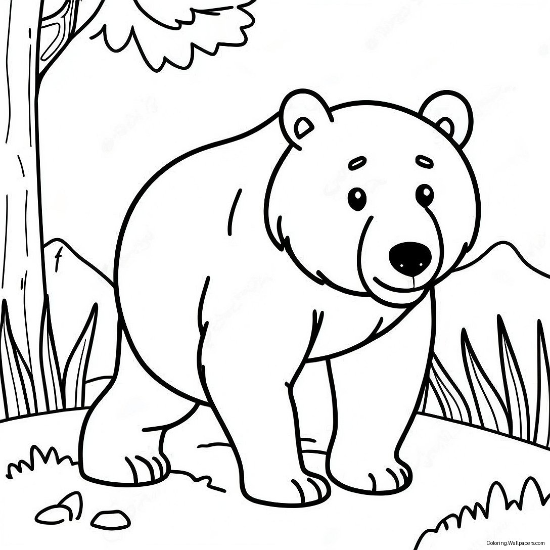 Pagina Da Colorare Dell'orso Bruno 45817