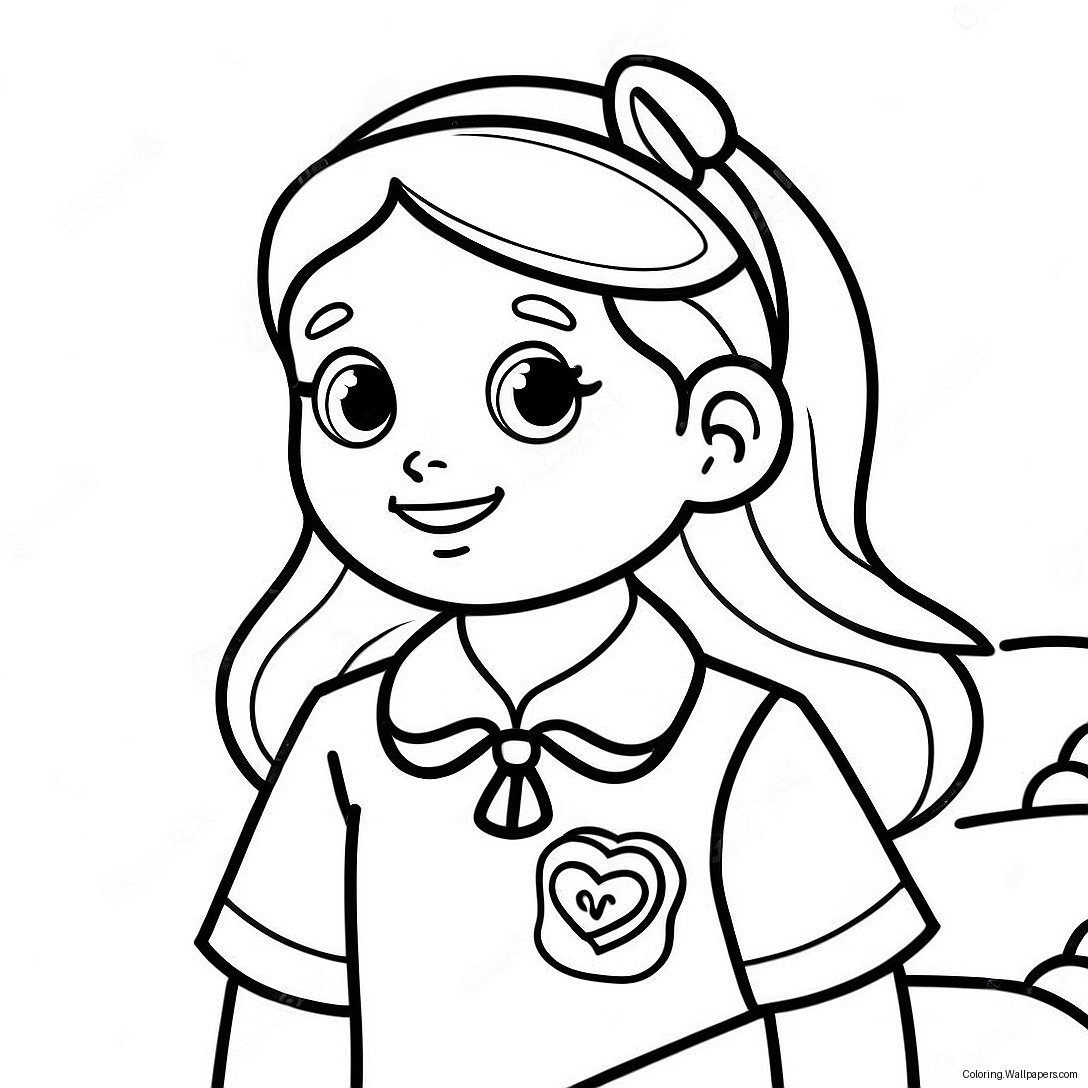 Página Para Colorear Girl Scout Brownie 44696