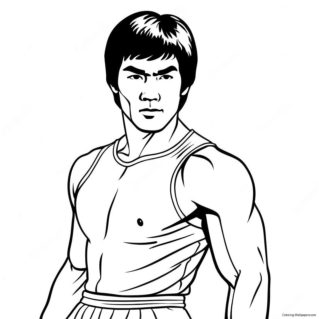 Bruce Lee Kleurplaat 54472