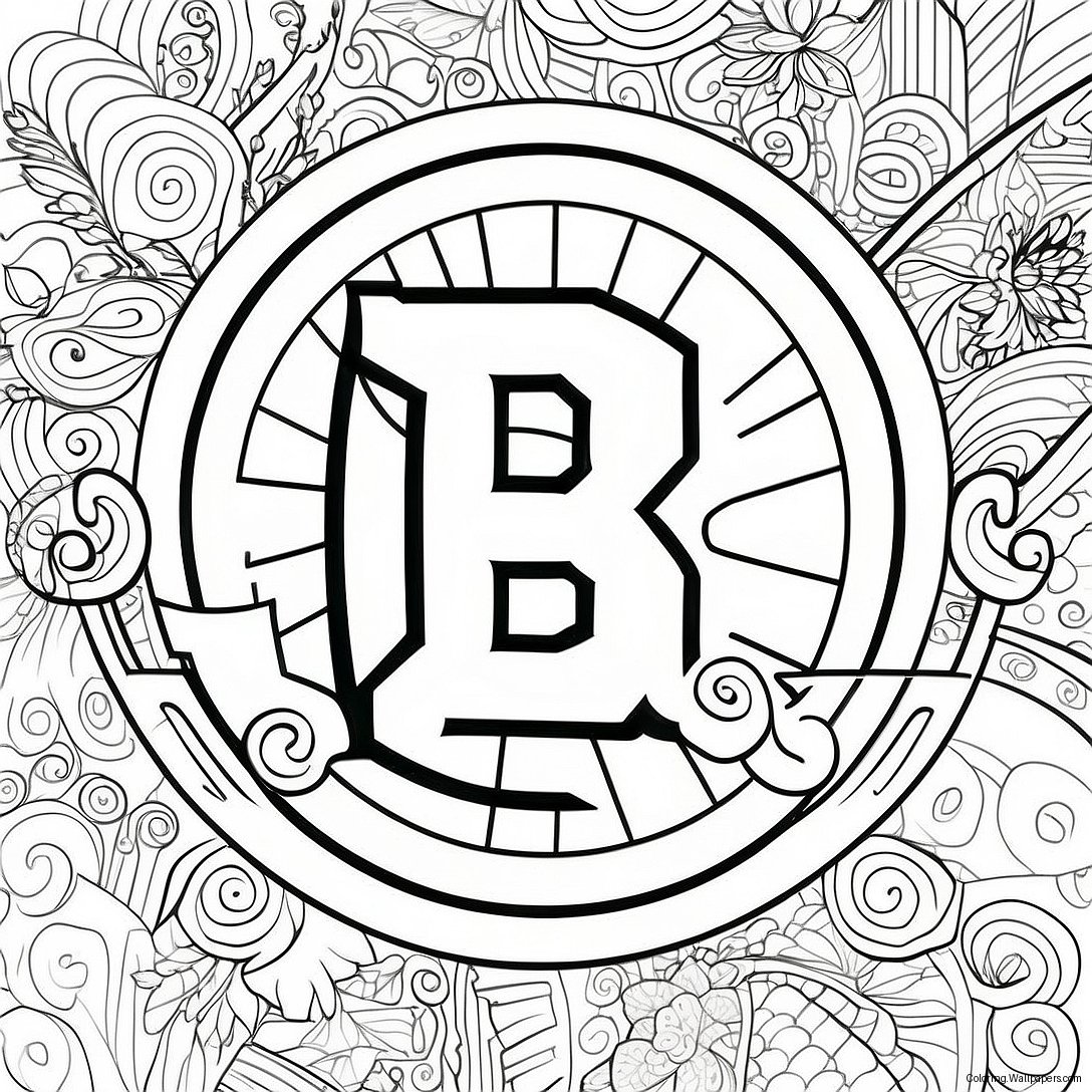 Bruins Logo Coloring Page 9361