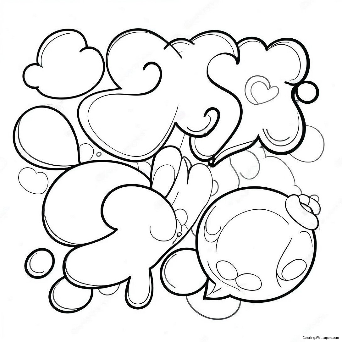 Bubble Letters Coloring Page 10493