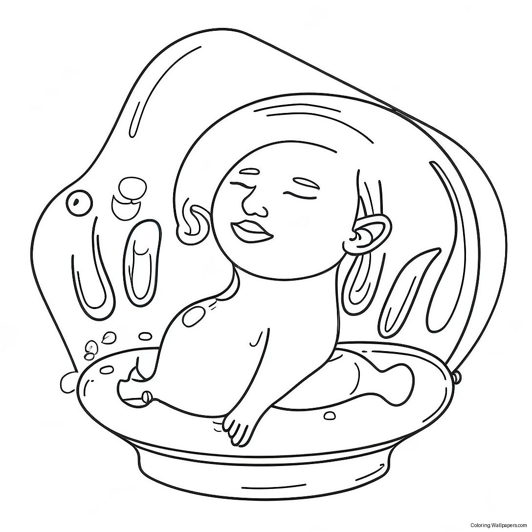 Bubble Skincare Relaxing Spa Coloring Page 1912