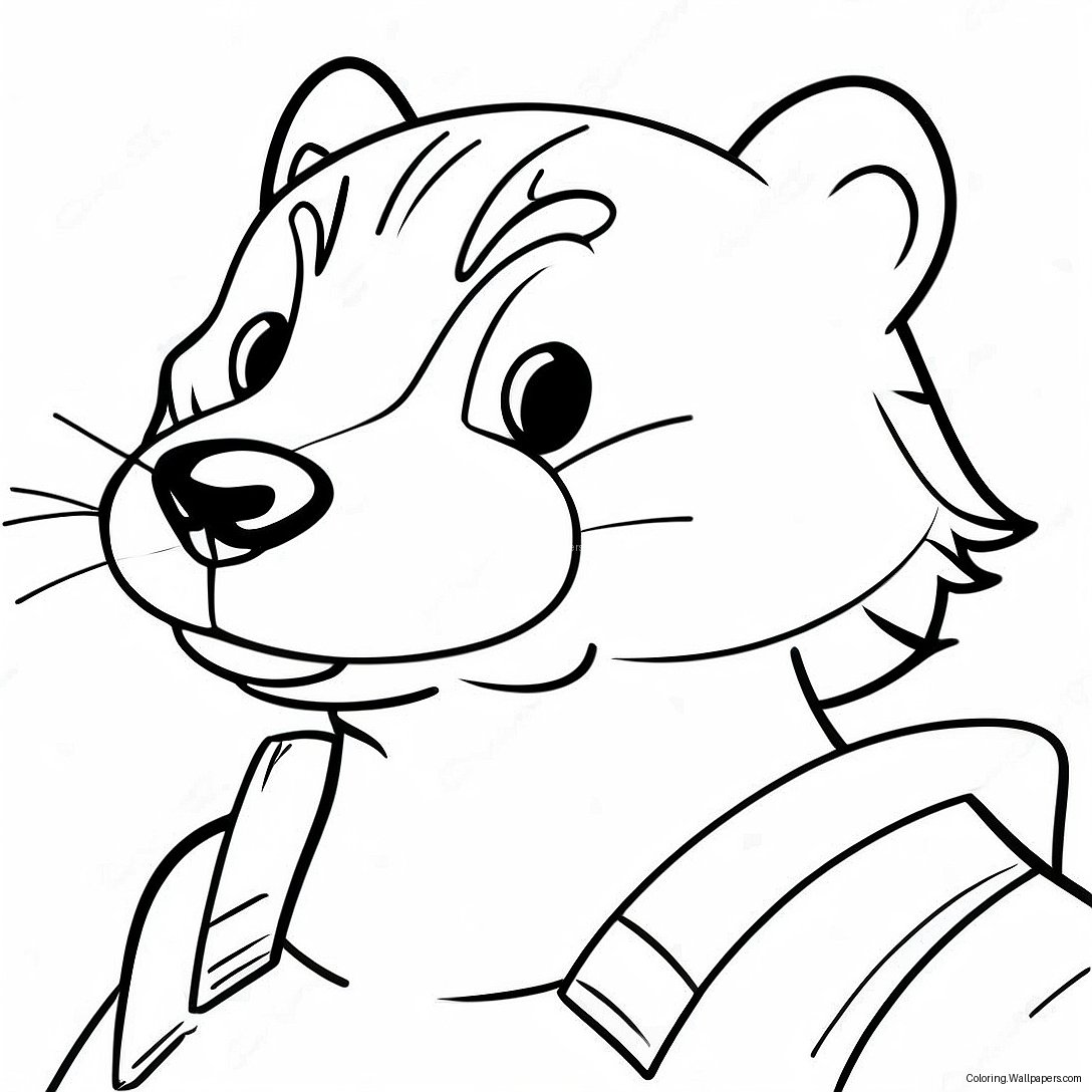 Bucky Badger Coloring Page 55121