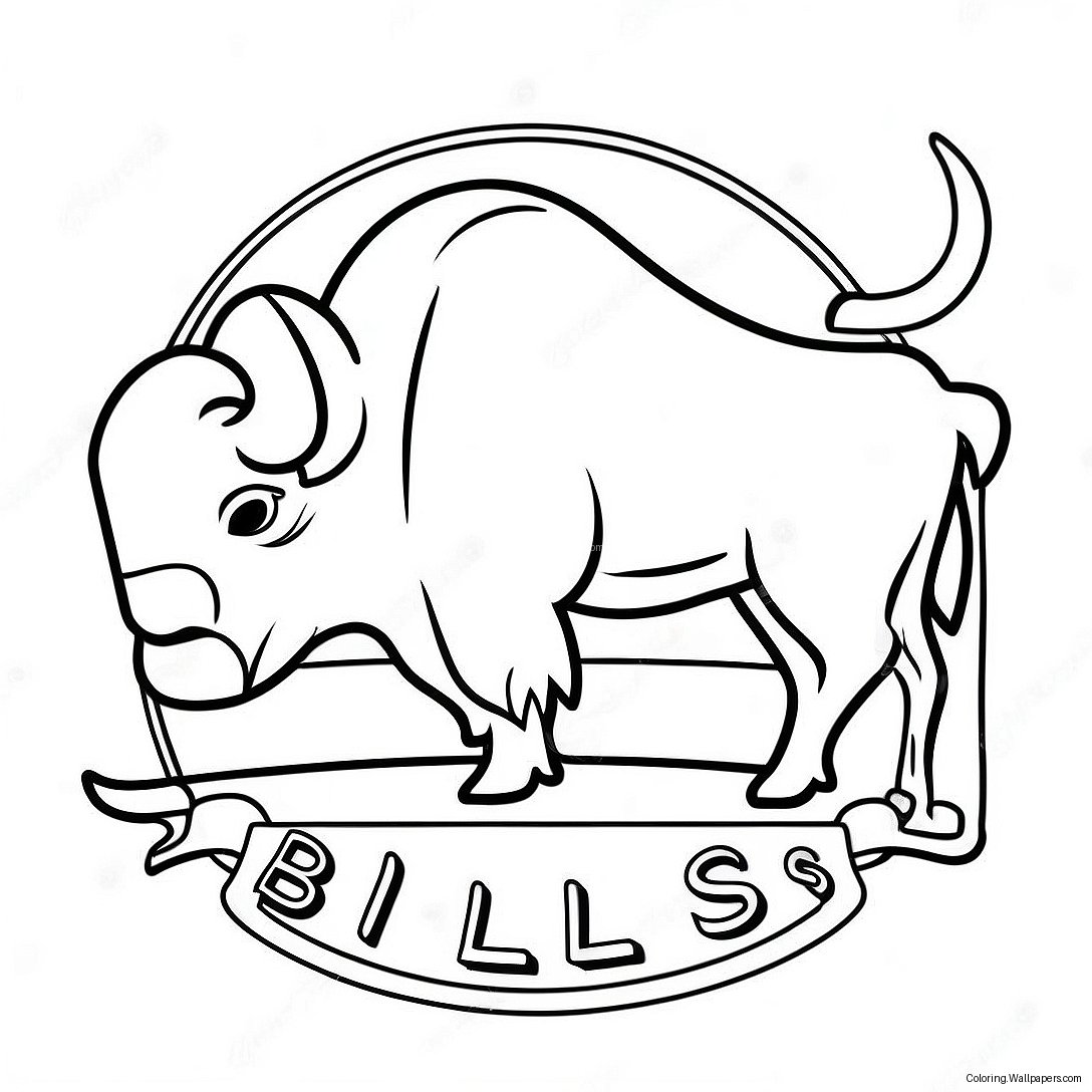 หน้าระบายสีโลโก้ Buffalo Bills 844