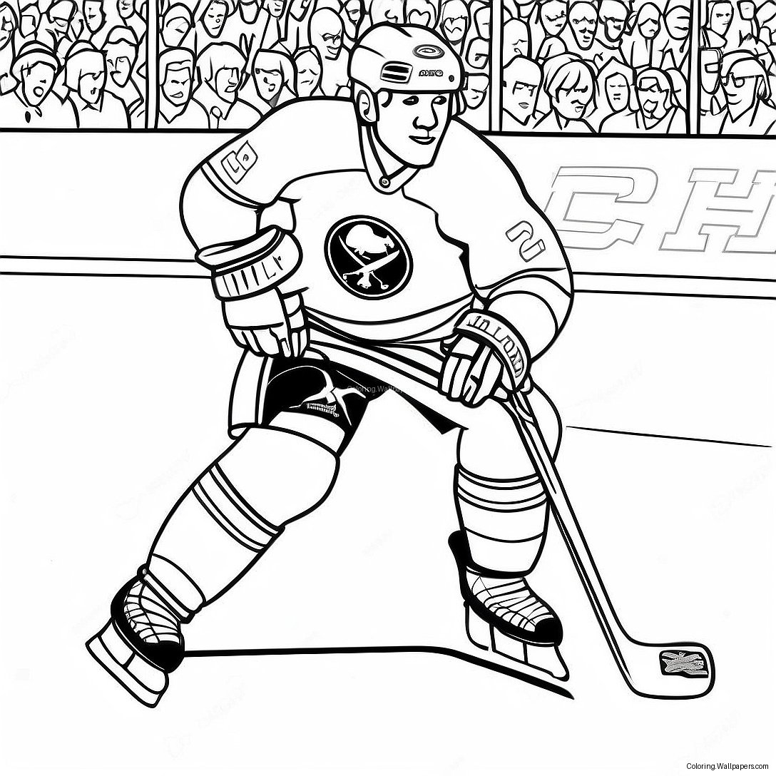 Buffalo Sabres Player Skating Coloring Page 41336