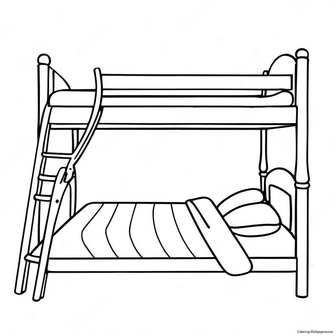 Bunk Bed Coloring Page 34842