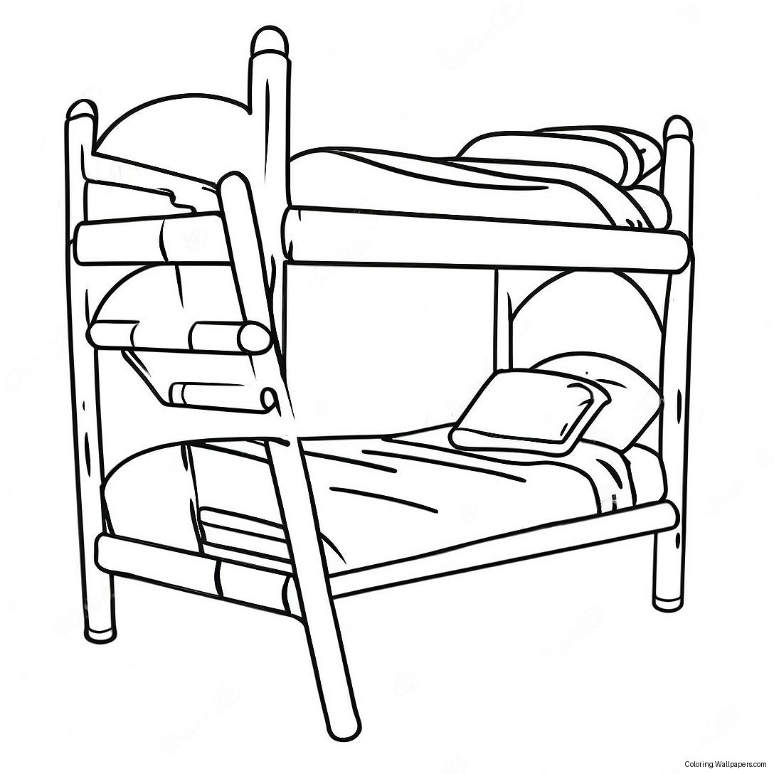 Bunk Bed Coloring Page 34843