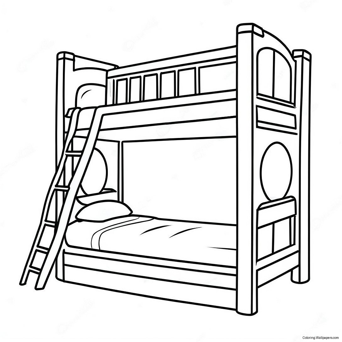 Bunk Bed Coloring Page 34844