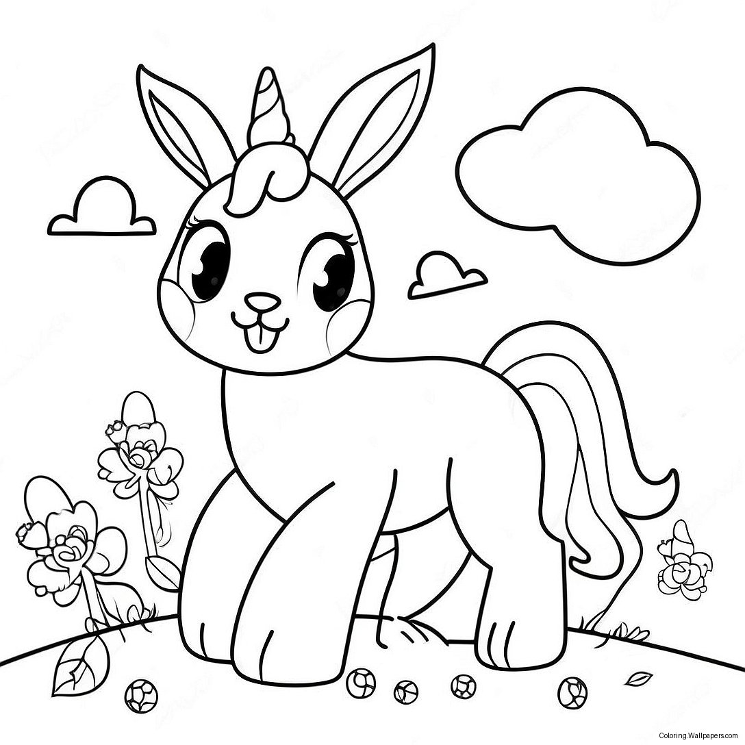 Page À Colorier De Bunny Licorne 14119