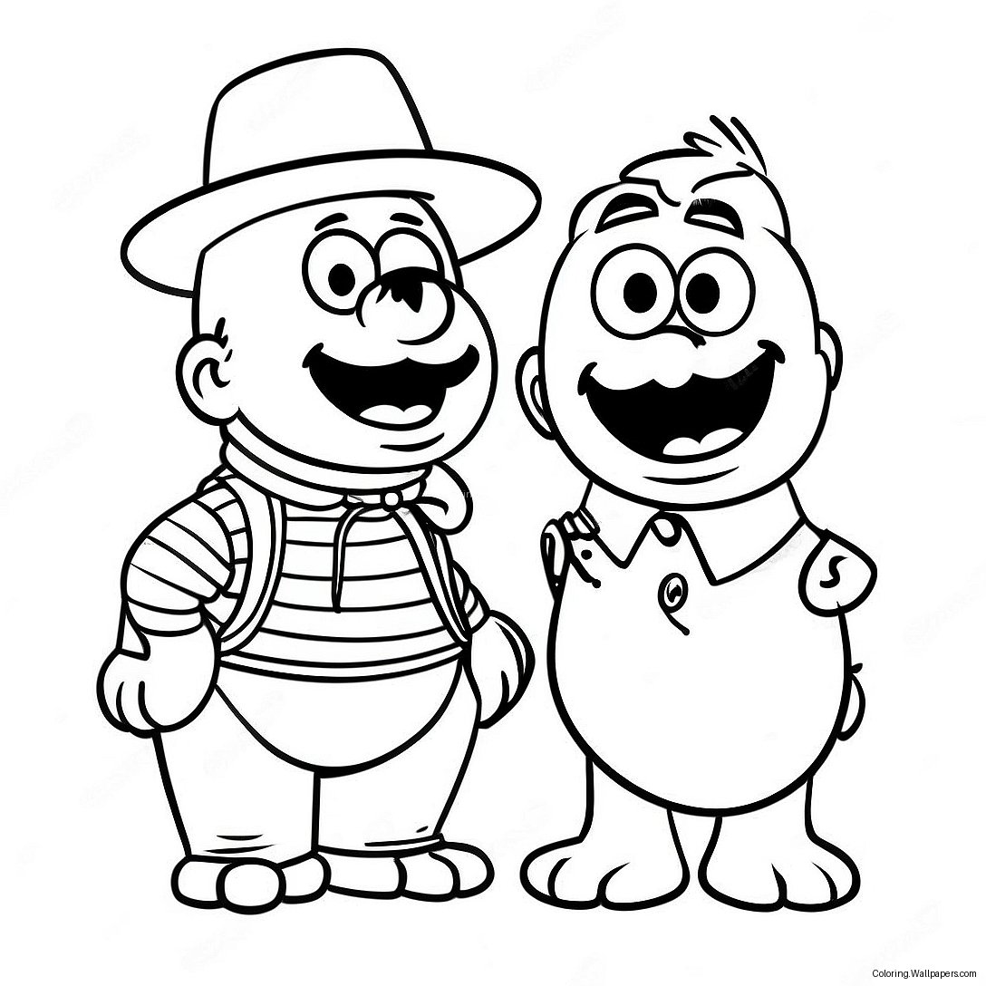 Página Para Colorir Do Burt E Do Ernie 29966