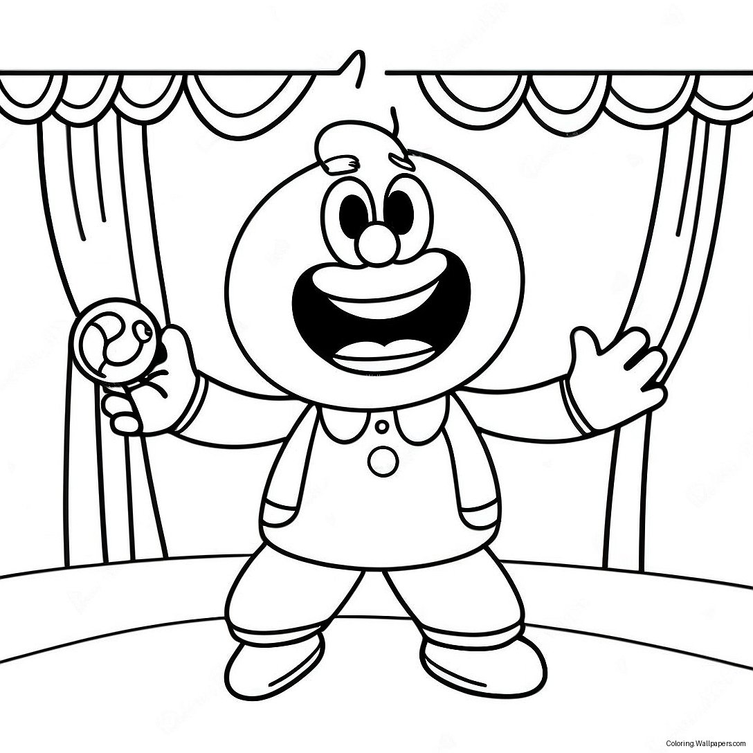 Buster Moon Singing On Stage Coloring Page 1787