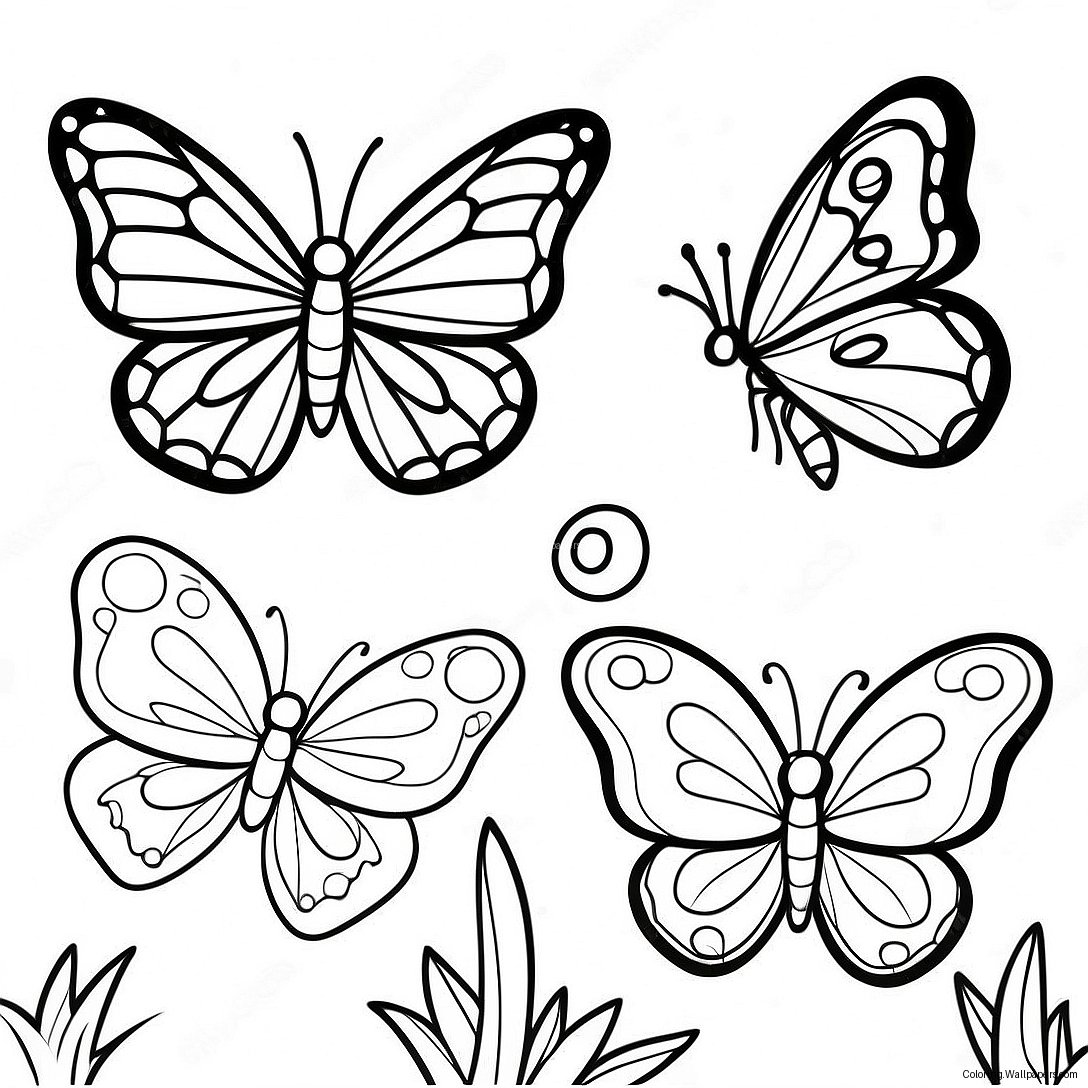 Page À Colorier Des Étapes Du Cycle De Vie D'un Papillon 11624