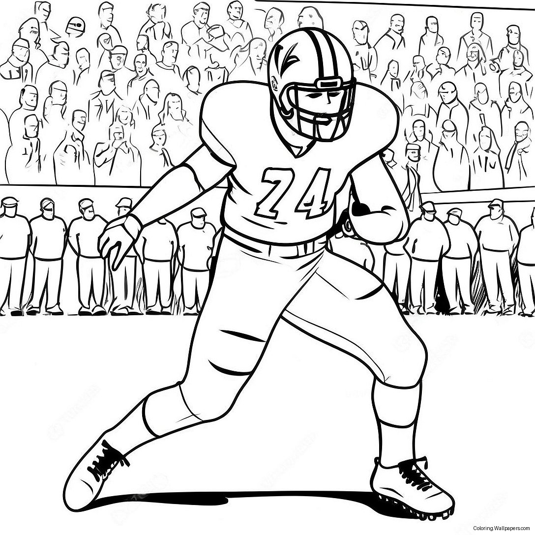 Byu Football Player In Action Coloring Page 43249