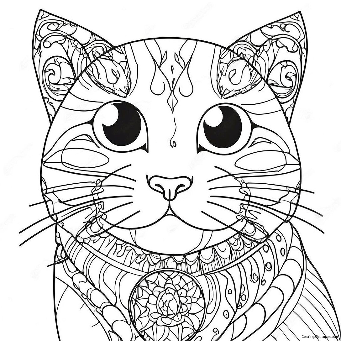 C Is For Cat Coloring Page 47246