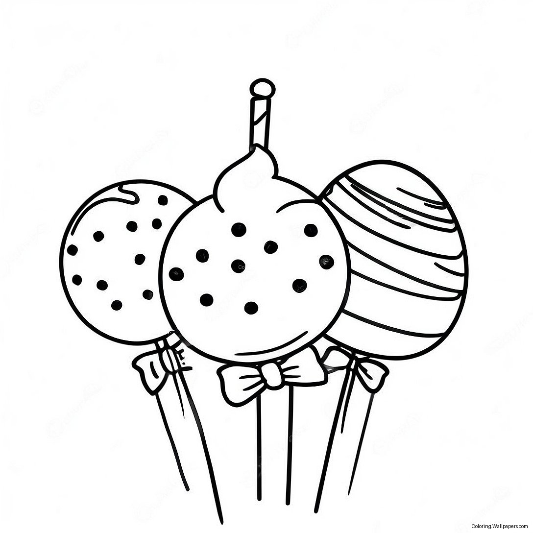 Cake Pop Coloring Page 35791